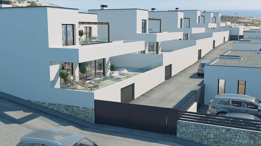 Vrijstaande Woningen in Finestrat met Uitzicht op Zee