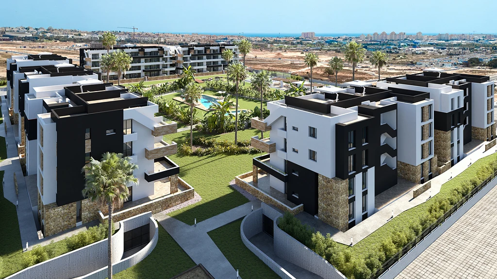 Appartementen en Penthouses in Torrevieja met Zwembad en Tuinen