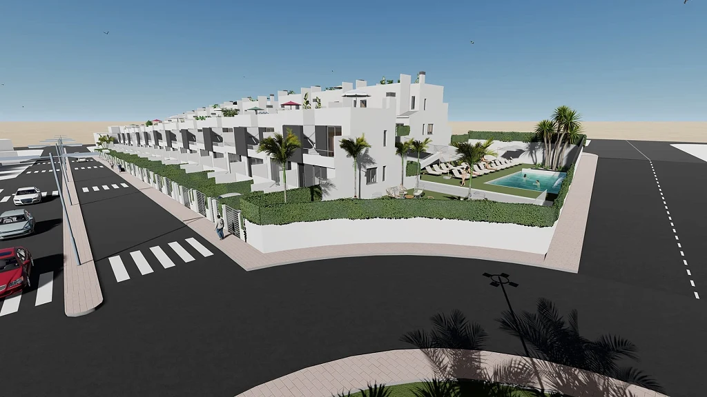 Twee-onder-een-kapwoningen in Cox met Tuin en Zwembad