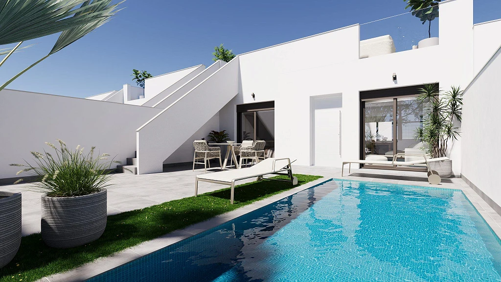 Twee-onder-een-kapwoningen in Torre-Pacheco met privézwembad