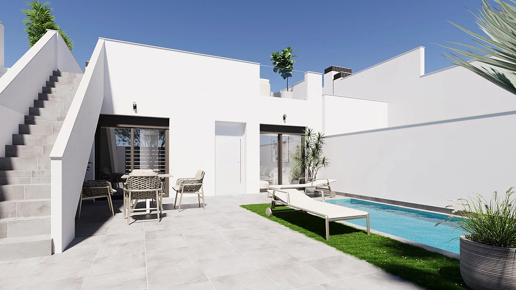Twee-onder-een-kapwoningen in Torre-Pacheco met privézwembad