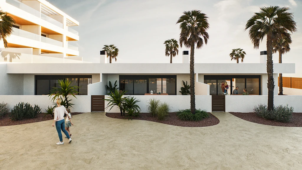 Twee-onder-een-kapwoningen in Torrevieja 300m van Zee