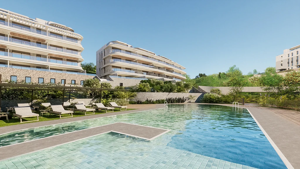 Wooncomplex in Las Lagunas de Mijas met Zeezicht